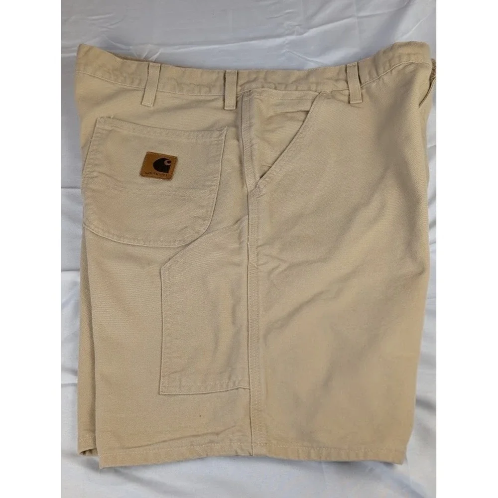 Carhartt B25 WET Canvas Carpenter Work Shorts Tan Khaki Men's Size 40